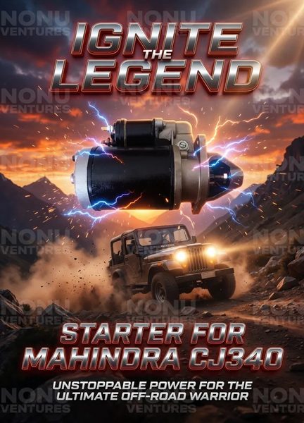 Mahindra CJ340 starter motor — oem original spare part